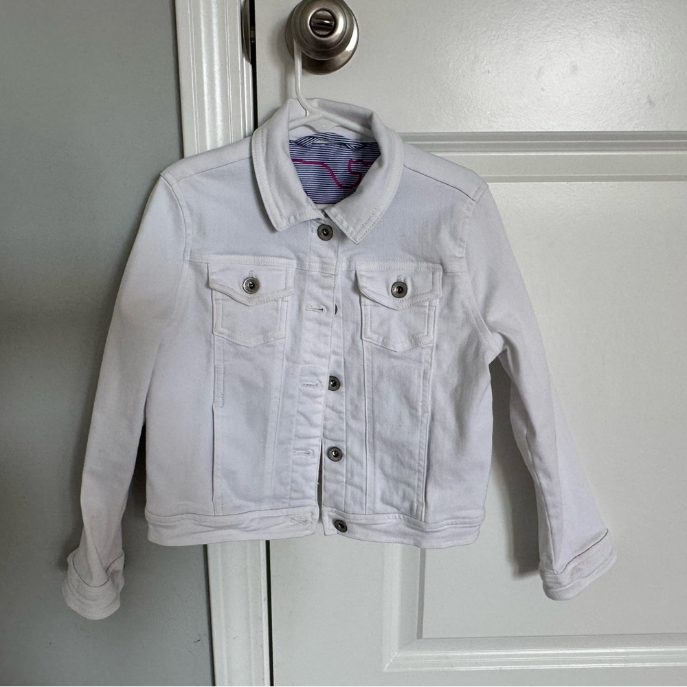 Vineyard Vines White Jean Jacket Classic Denim Style